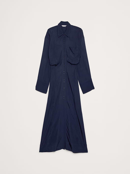 Banana Republic Drapey Twill Shirt Dress — photo 5