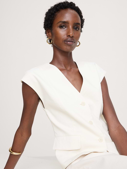 Banana Republic Stretch Linen-Viscose Vest — photo 4