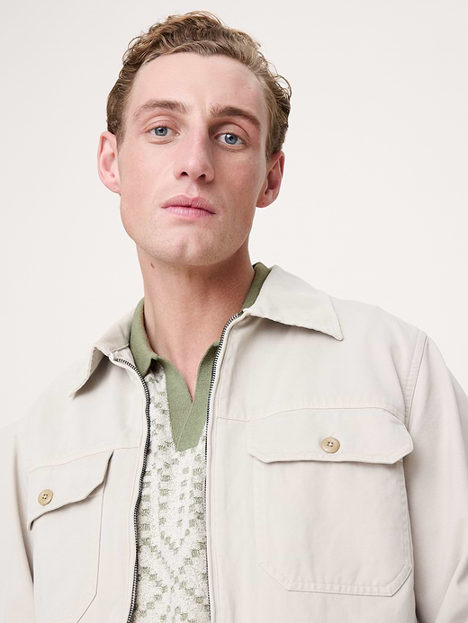 Banana Republic Linen-Cotton Blend Jacquard Polo — photo 4