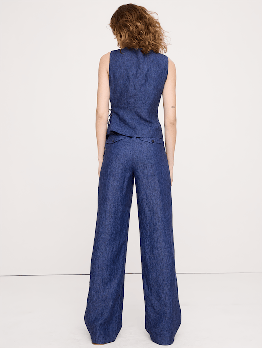 Banana Republic The Everyday Wide-Leg Pant in Linen — photo 3