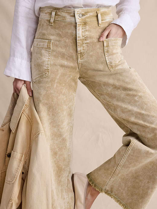 Banana Republic High-Rise Wide-Leg Jean with Raw Hem — photo 4