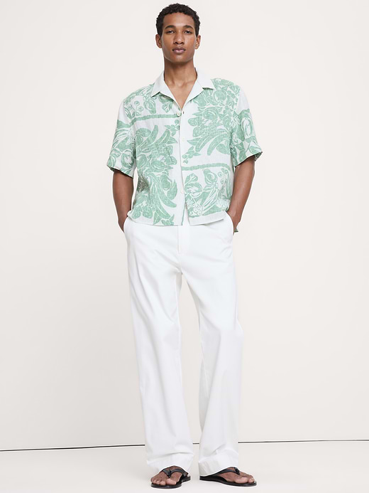 Banana Republic Relaxed-Fit Printed Linen Resort Shirt — photo 4