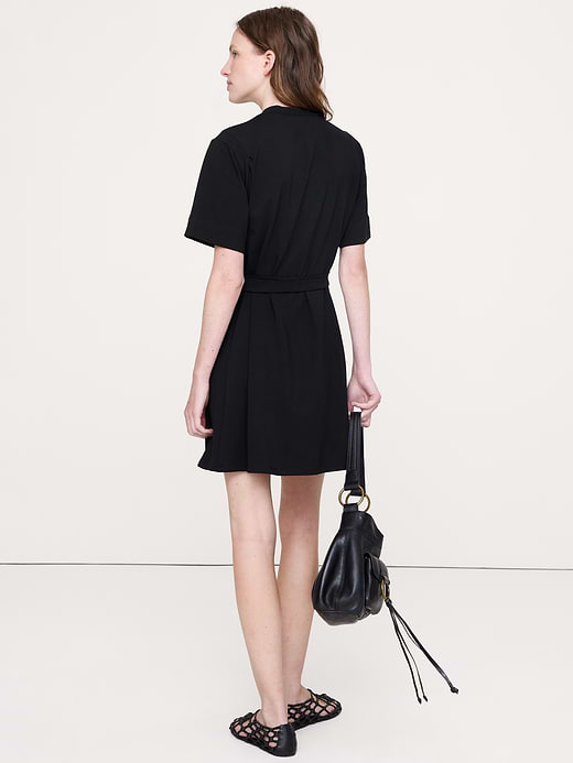 Banana Republic Stretch-Cotton High-Neck Mini Dress — photo 3