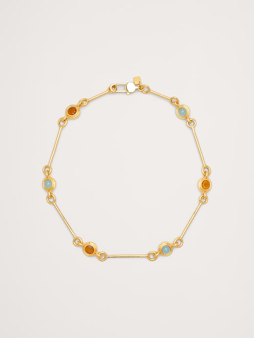 Banana Republic Circle Stone Link Necklace — photo 1