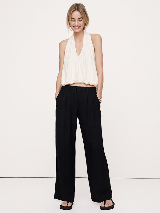 Banana Republic Slub Cotton Bubble-Hem Halter Tank — photo 1