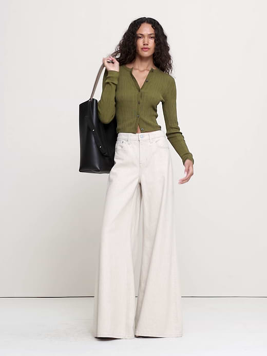 Banana Republic Crinkle Knit Cropped Cardigan — photo 6
