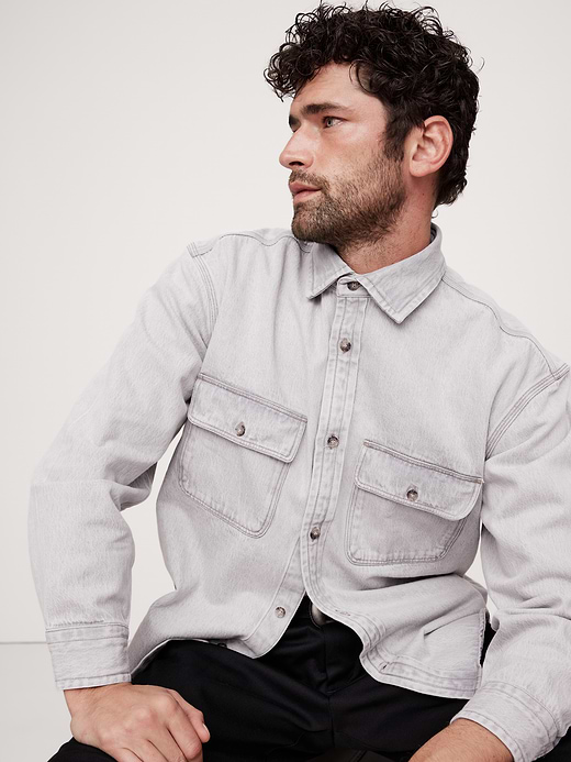Banana Republic Relaxed-Fit Denim Overshirt — photo 1