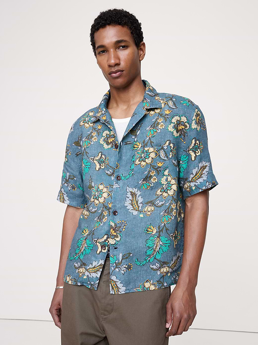 Banana Republic Standard-Fit Linen Resort Shirt — photo 1