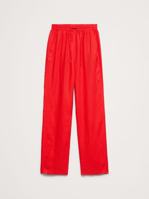 Banana Republic The Getaway Straight-Leg Pull-On Pant in Linen — photo 5