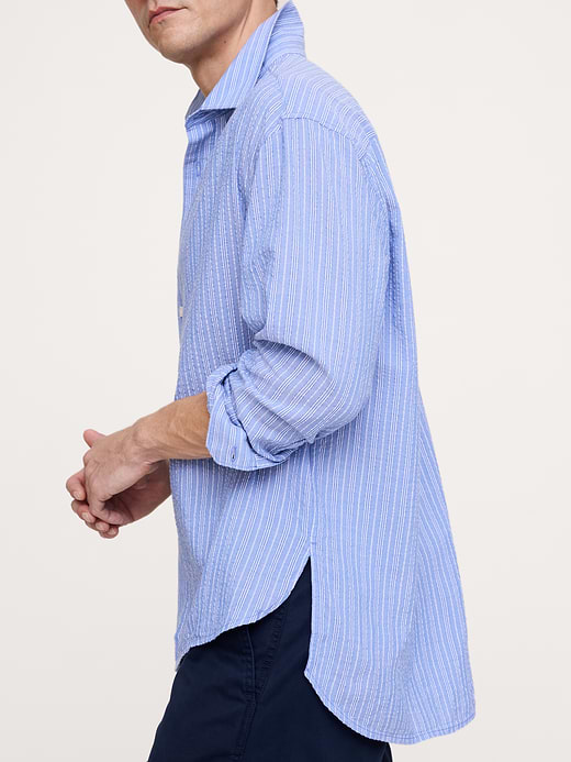 Banana Republic Relaxed-Fit Stripe Seersucker Shirt — photo 4