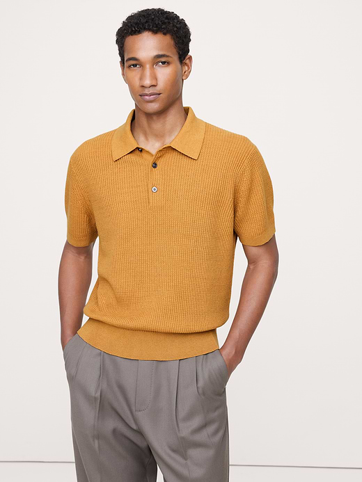 Banana Republic Linen-Cotton Sweater Polo — photo 1