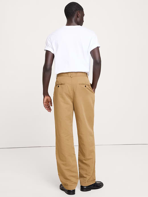 Banana Republic Archive Reissue Pleated Italian Linen-Cotton Pant — photo 3