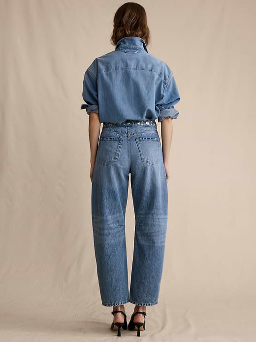 Banana Republic Mid-Rise Barrel Studded Ankle Jean — photo 3