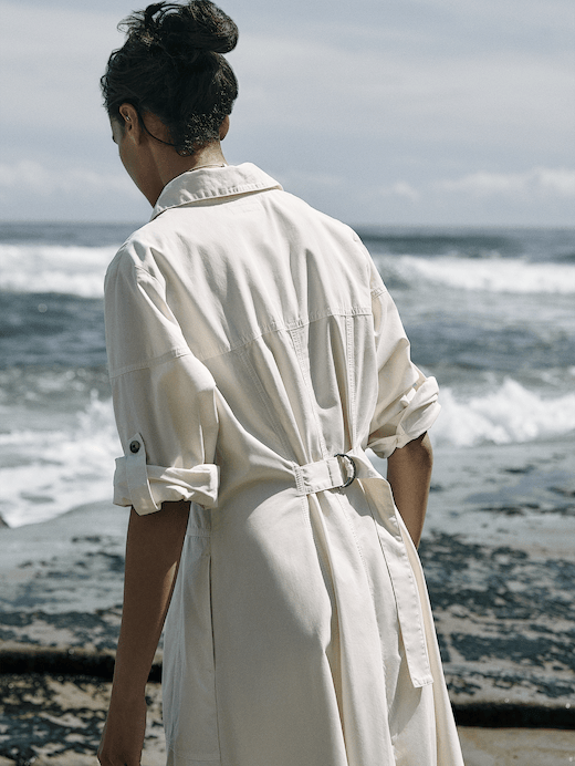 Banana Republic Cotton Twill Paneled Shirt Dress — photo 5
