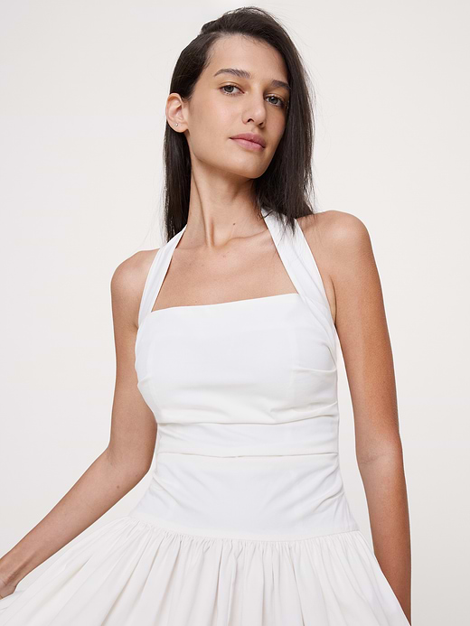 Banana Republic Stretch-Cotton Halter Maxi Dress — photo 4