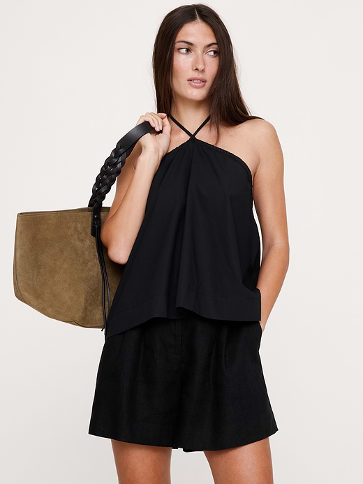 Banana Republic Cotton Poplin Halter Top — photo 1
