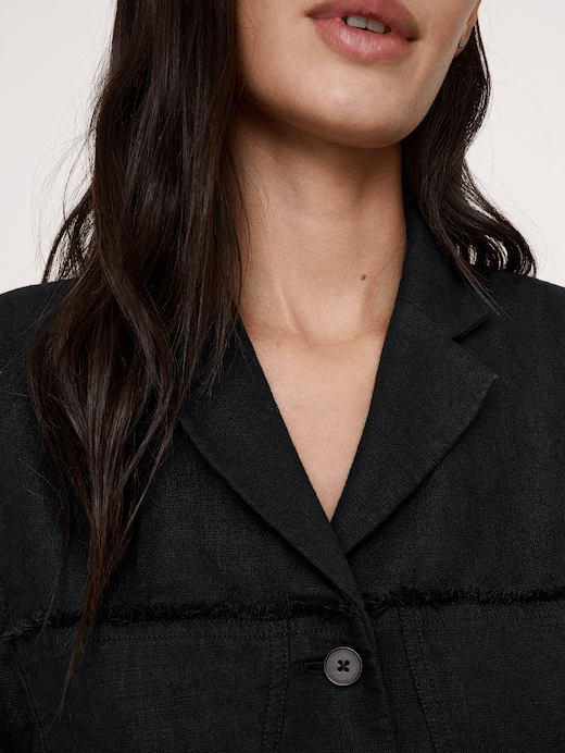 Banana Republic Fringe Linen Blazer — photo 3