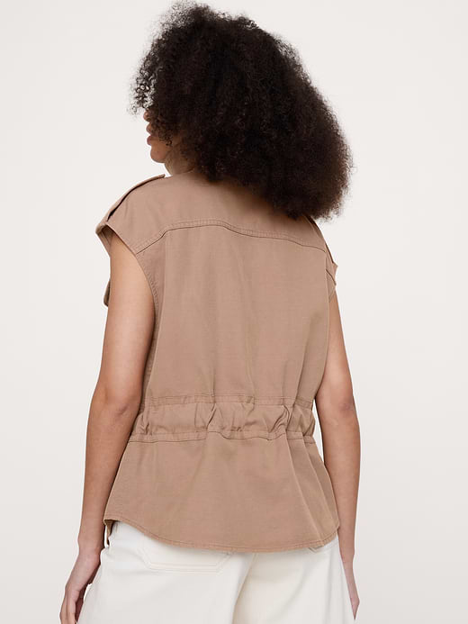 Banana Republic TENCEL™-Cotton-Linen Utility Vest — photo 3