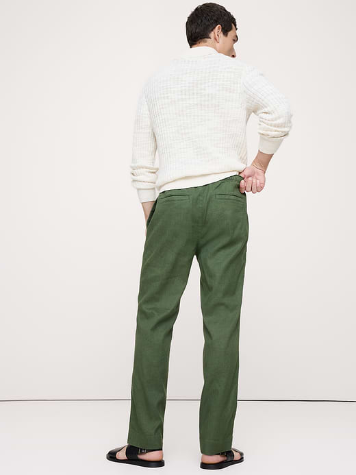 Banana Republic Straight Italian Linen-Cotton Pull-On Pant — photo 3