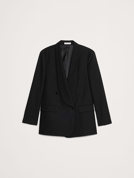 Banana Republic Relaxed Italian Barathea Tuxedo Jacket — photo 5