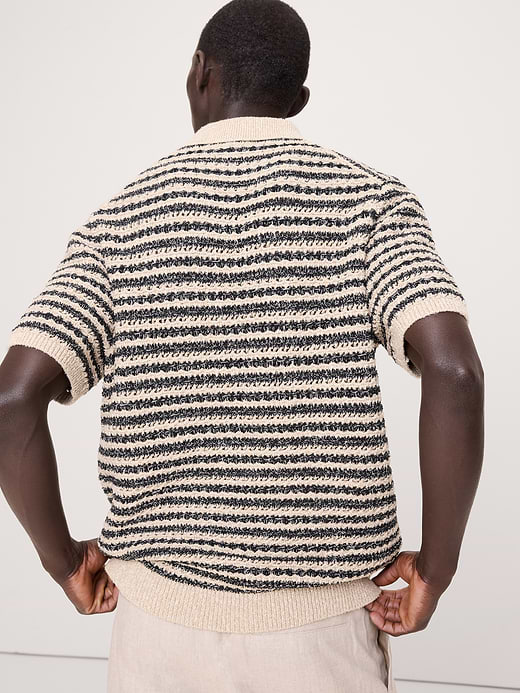 Banana Republic Textured Stripe Sweater Polo — photo 3