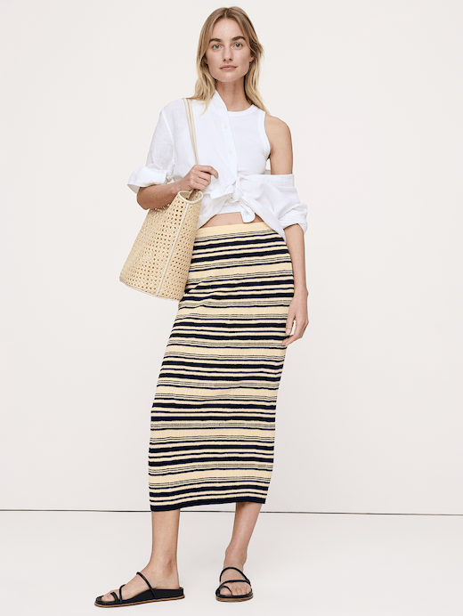 Banana Republic Crinkle Knit Maxi Skirt — photo 1