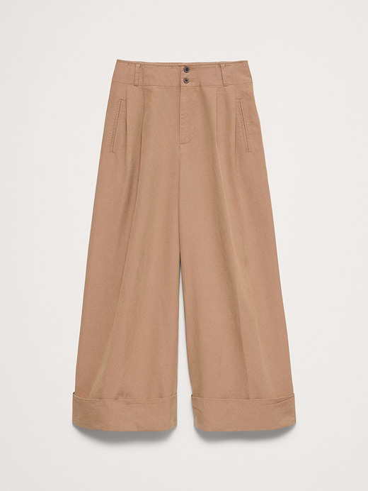 Banana Republic High-Rise Wide-Leg TENCEL™-Cotton-Linen Cropped Pant — photo 5