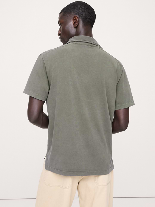 Banana Republic Relaxed Sueded Cotton Polo — photo 3