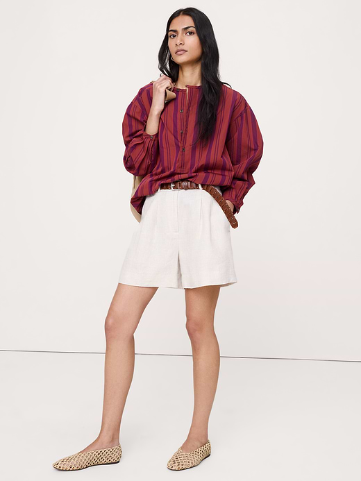 Banana Republic Cotton Poplin Collarless Tunic — photo 4
