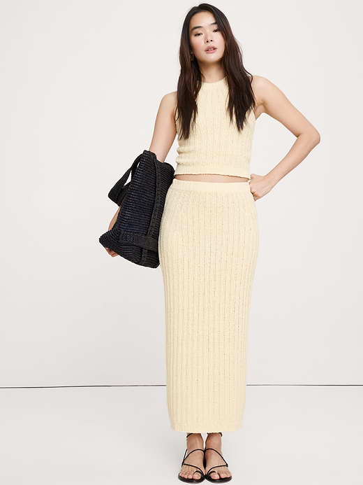 Banana Republic Bouclé Cotton Sweater Skirt — photo 1