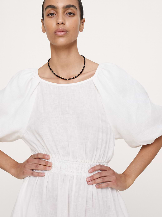 Banana Republic Linen Puff-Sleeve Maxi Dress — photo 4