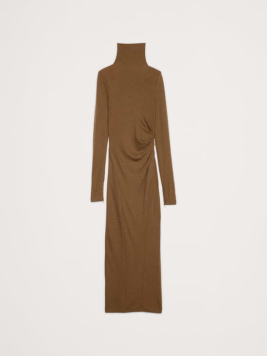 Banana Republic Wool-Blend Jersey Ruched Maxi Dress — photo 5