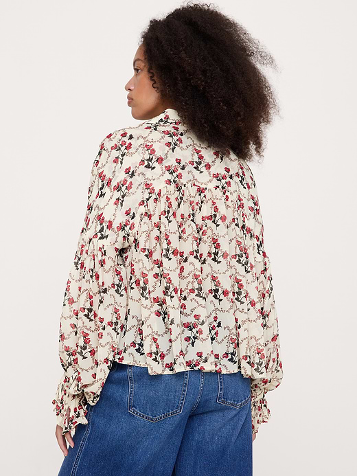 Banana Republic Viscose Balloon-Sleeve Blouse — photo 3