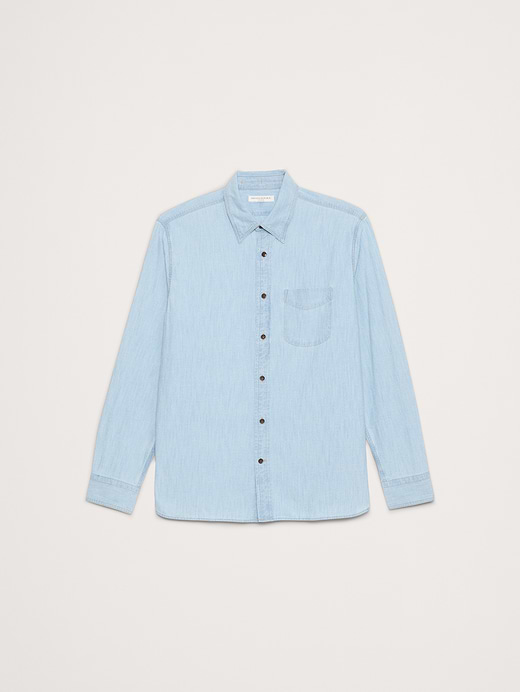 Banana Republic Standard-Fit Chambray Shirt — photo 5