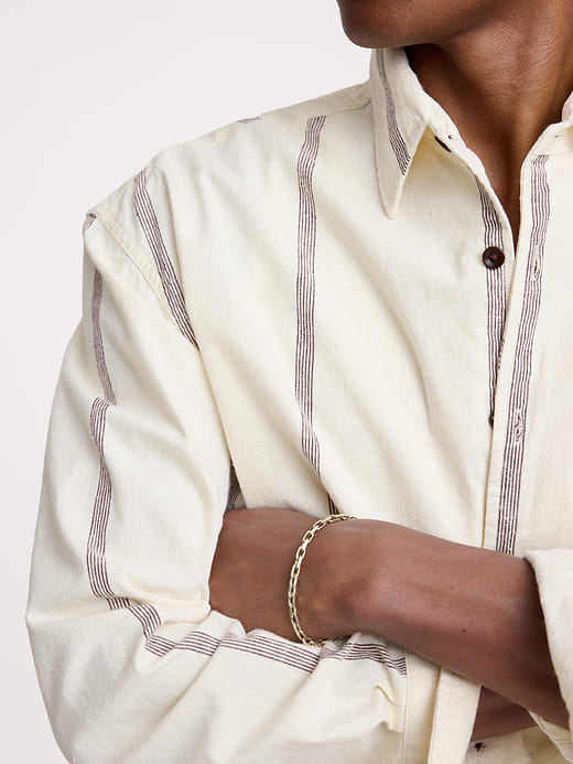 Banana Republic Relaxed-Fit Cotton-Linen Neps Shirt — photo 6