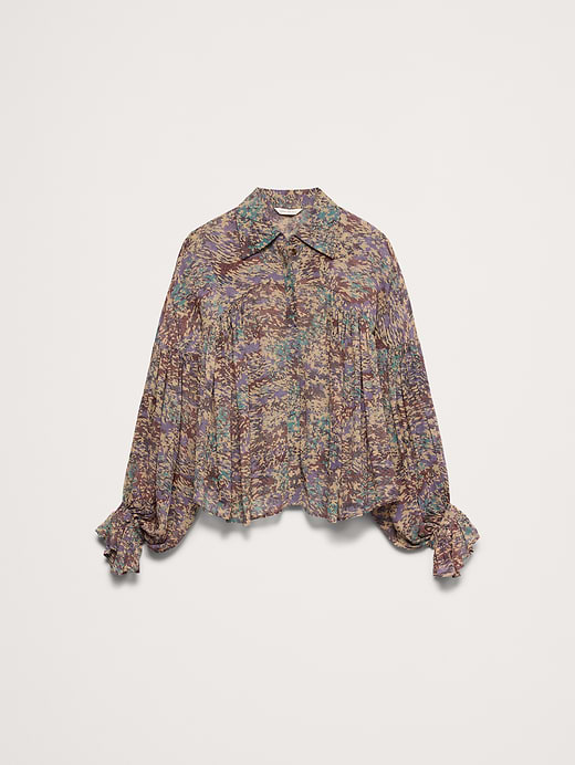 Banana Republic Viscose Balloon-Sleeve Blouse — photo 5