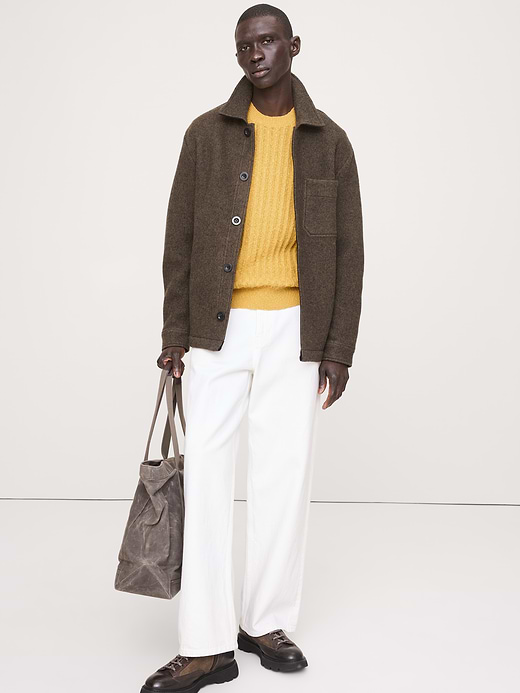 Banana Republic Cotton-Linen Blend Crew-Neck Sweater — photo 4