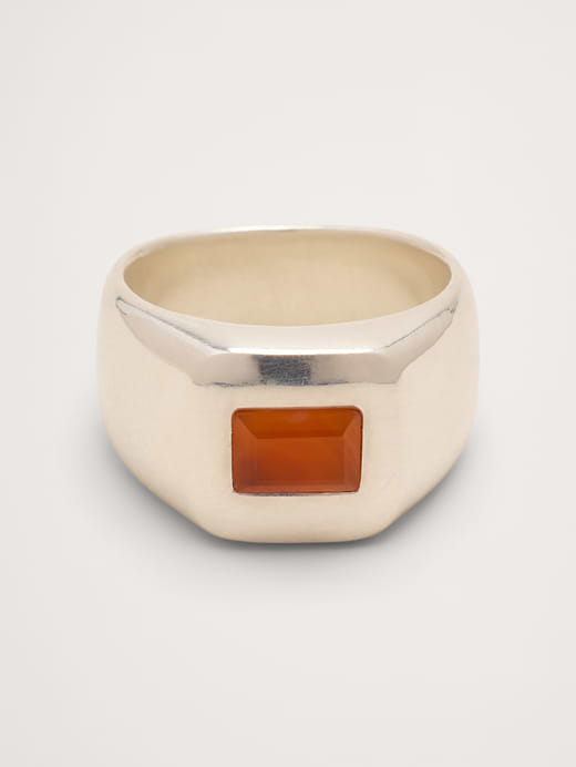 Banana Republic Large Carnelian Signet Ring — photo 1