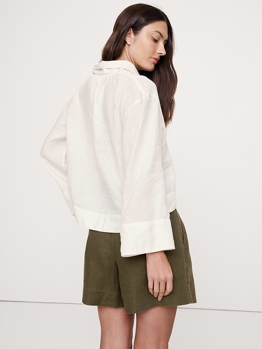 Banana Republic Linen Popover Top — photo 3