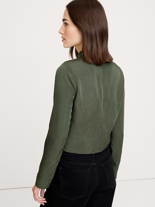 Banana Republic Drapey Mock-Neck Top — photo 3