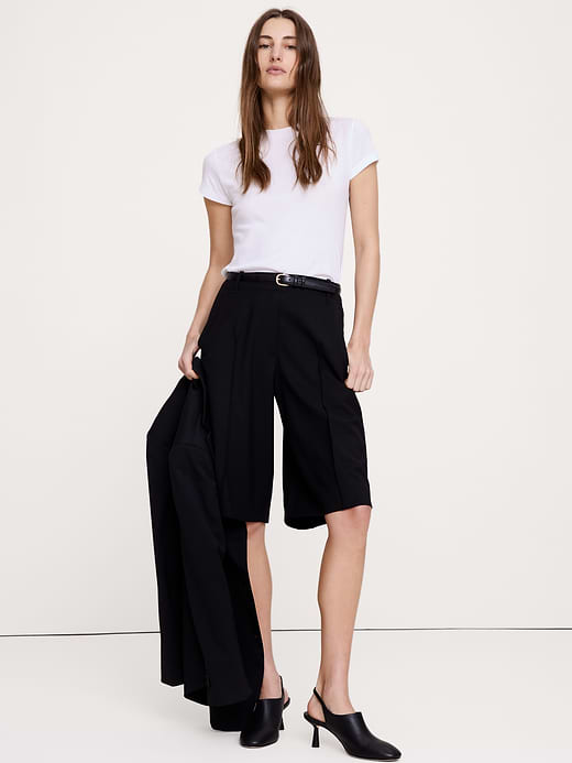 Banana Republic High-Rise Italian Wool Bermuda Short — photo 1