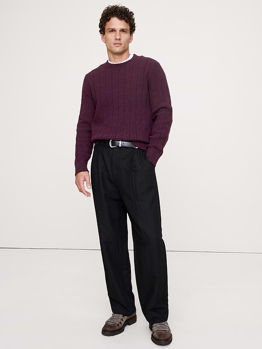 Banana Republic Bouclé Ribbed Crew-Neck Sweater — photo 1