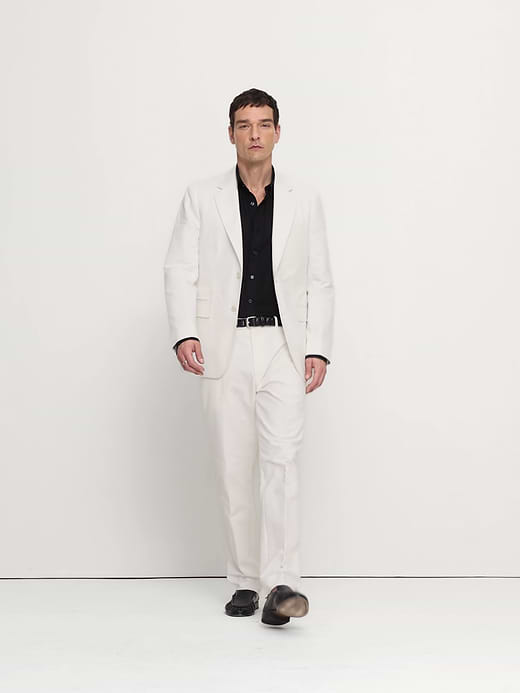 Banana Republic Tailored Slim-Fit Italian Cotton-Linen Suit Jacket — photo 8