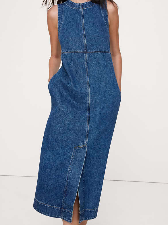 Banana Republic Denim Shift Midi Dress — photo 4