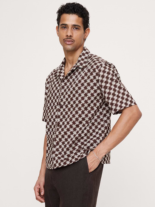 Banana Republic Relaxed-Fit Cotton Slub Resort Shirt — photo 1