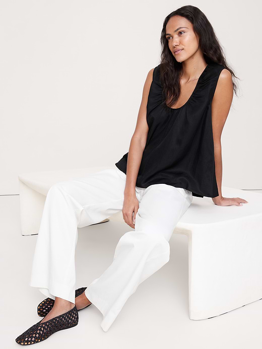 Banana Republic Viscose-Linen Scoop-Neck Tank — photo 1
