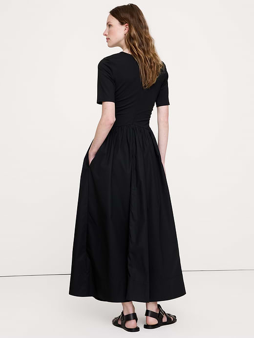Banana Republic Jersey + Cotton Poplin Maxi Dress — photo 3