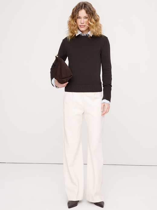 Banana Republic High-Rise Wide-Leg Drapey Ponte Pull-On Pant — photo 1