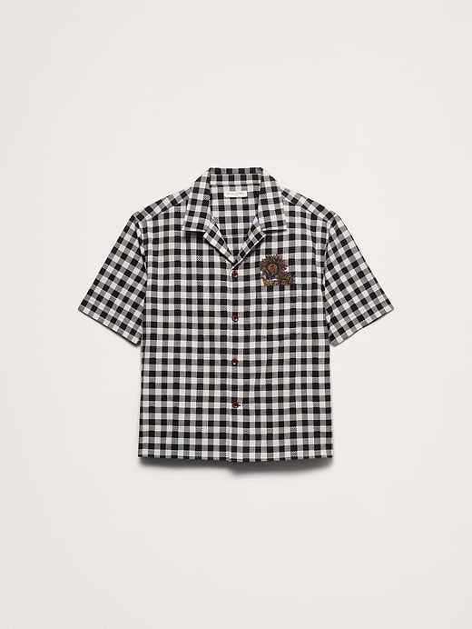 Banana Republic Relaxed-Fit Embroidered Cotton Resort Shirt — photo 5