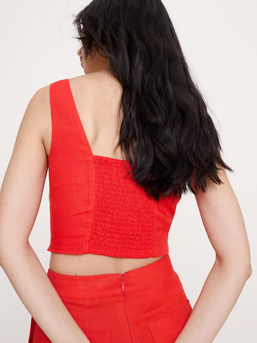 Banana Republic Linen Square-Neck Cropped Tank — photo 3